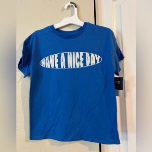 Blue Kids T-Shirt - Have A Nice Day